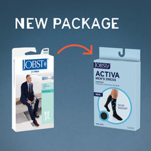 Load image into Gallery viewer, JOBST ACTIVA Men's Dress 20-30 mmHg Compression Socks Knee High, Closed Toe, Navy, X-Large
