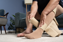 Load image into Gallery viewer, JOBST FarrowWrap Lite TTF AD Compression Wraps 20-30 mmHg Leg, Foot and Sock Kit, Tan, Medium