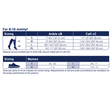 Load image into Gallery viewer, Jobst Activa Sosoft 8-15 Mmhg Compression Socks Knee Closed Toe Ribbed Design