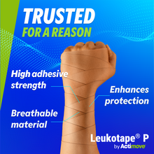 Load image into Gallery viewer, Leukotape P by Actimove Rigid Strapping Tape, Tan, 1.5 in. x 15 yd.