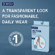 Load image into Gallery viewer, Jobst Activa Sheer 15-20 Mmhg Compression Socks Knee Closed Toe