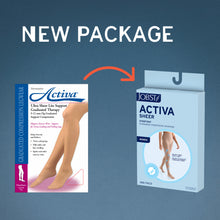 Load image into Gallery viewer, JOBST ACTIVA Sheer 20-30 mmHg Compression Stockings Waist High, Closed Toe, Sun Bronze, X-Large