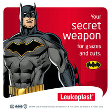 Load image into Gallery viewer, Leukoplast Kids Hero Edition, Batman First Aid Dressings, Assorted Sizes, Box of 12