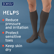 Load image into Gallery viewer, JOBST SensiFoot Diabetic Compression Socks 8-15 mmHg Knee High, Closed Toe, White, X-Large