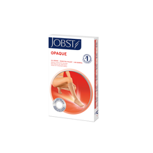 Load image into Gallery viewer, JOBST Opaque Compression Stockings 15-20 mmHg Knee High, with SoftFit Band, Closed Toe, Cranberry Large