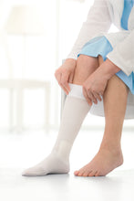 Load image into Gallery viewer, JOBST UlcerCARE 2-Part Compression System Liners 40+ mmHg Knee High, Open Toe, White, 4X-Large