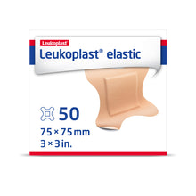 Load image into Gallery viewer, Leukoplast Elastic Fabric Adhesive Bandages, 4-Wing 3 x 3 in., Box of 50