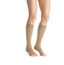 Load image into Gallery viewer, Jobst Opaque Compression Stockings 20-30 Mmhg Knee With Softfit Band Open Toe