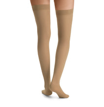 Load image into Gallery viewer, JOBST UltraSheer Compression Stockings 15-20 mmHg Thigh High, with Silicone Dot Band, Closed Toe, Sun Bronze, X-Large