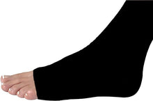 Load image into Gallery viewer, JOBST Relief Compression Stockings 20-30 mmHg Thigh High, with Silicone Dot Band, Open Toe, Black, X-Large Petite
