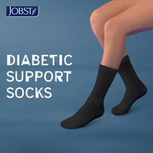 Load image into Gallery viewer, JOBST SensiFoot Diabetic Compression Socks 8-15 mmHg Crew, Closed Toe, White, X-Large