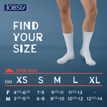Load image into Gallery viewer, JOBST SensiFoot Diabetic Compression Socks 8-15 mmHg Crew, Closed Toe, White, X-Large