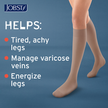 Load image into Gallery viewer, JOBST ACTIVA Sheer 20-30 mmHg Compression Socks Knee High, Closed Toe, Sun Bronze, X-Large