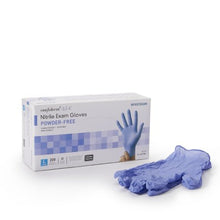 Load image into Gallery viewer, 200 Exam Glove McKesson Confiderm 3.5C NonSterile Nitrile Standard Cuff Length Textured Fingertips Blue Chemo Tested