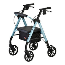 Load image into Gallery viewer, 4 Wheel Rollator NEW STAR Diamond Blue / Red Adjustable Height / Folding Aluminum Frame