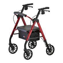 Load image into Gallery viewer, 4 Wheel Rollator NEW STAR Diamond Blue / Red Adjustable Height / Folding Aluminum Frame