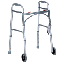 Load image into Gallery viewer, Junior Two Button Folding Walker w/ 5" Wheels
