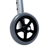 Load image into Gallery viewer, Steel Button Folding Walker with Wheels, Adult
