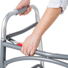 Load image into Gallery viewer, Bariatric Aluminum Two Button Folding Walker with Wheels, Adult

