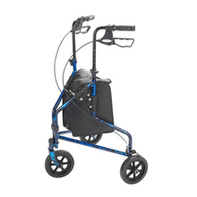 Load image into Gallery viewer, Deluxe 3 Wheel Aluminum Rollator, 7.5" Wheels
