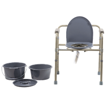 Load image into Gallery viewer, Bariatric HD Drop Arm Commode Caster-pair
