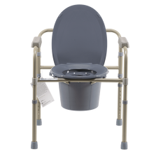 Load image into Gallery viewer, Elongated Folding Bedside Commode - Bulk Packed
