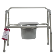 Load image into Gallery viewer, 10374 Folding Bariatric Commode Seat and Lid
