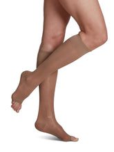 Load image into Gallery viewer, Women's Sheer Fashion Calf Open-Toe 15-20mmHg
