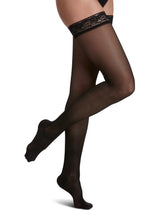 Load image into Gallery viewer, Women's Sheer Fashion Thigh-High 15-20mmHg
