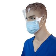 Load image into Gallery viewer, Procedure Face Mask w/ Ear Loop and Plastic Shield
