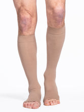 Load image into Gallery viewer, Essential Cotton Calf Open-Toe Single 30-40mmHg
