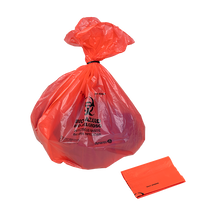 Load image into Gallery viewer, Biohazard Bags with Ties, 24" x 25.6"
