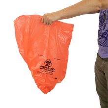 Load image into Gallery viewer, Biohazard Bags with Ties, 24" x 25.6"
