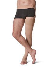 Load image into Gallery viewer, Natural Rubber Thigh-High w/Waist Attachment Open-Toe 30-40mmHg
