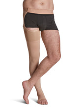 Load image into Gallery viewer, Natural Rubber Thigh-High w/Waist Attachment Open-Toe 30-40mmHg

