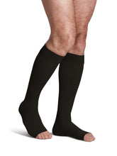 Load image into Gallery viewer, Essential Opaque Calf Open-Toe with Grip-Top 20-30mmHg
