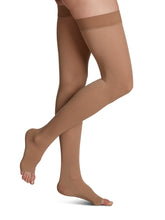 Load image into Gallery viewer, Essential Opaque Thigh-High Open-Toe Single 20-30mmHg

