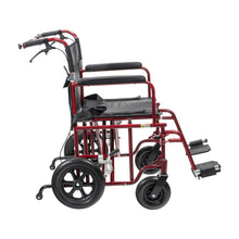 Load image into Gallery viewer, Aluminum HD 22" Red Transport Chair
