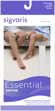 Load image into Gallery viewer, Essential Cotton Thigh-High Open-Toe 20-30mmHg
