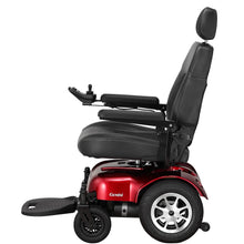 Load image into Gallery viewer, Merits Gemini Heavy-Duty Power Wheelchair, Rear-Wheel Drive, Captain Seat, Red, 450 lb Capacity
