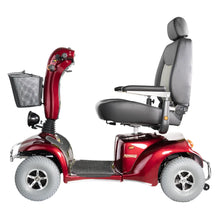Load image into Gallery viewer, Merits Pioneer 10 Heavy-Duty Mobility Scooter, 4-Wheel, Captain Seat, Red, 500 lb Capacity
