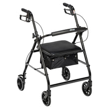 Load image into Gallery viewer, Aluminum Rollator, 6" Wheels, Black
