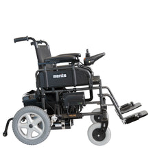 Load image into Gallery viewer, Merits Travel-Ease Folding Power Wheelchair, Rear-Wheel Drive, Sling Seat, Silver, 300 lb Capacity
