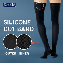 Load image into Gallery viewer, JOBST UltraSheer Compression Stockings 20-30 mmHg Thigh High, with Silicone Dot Band, Closed Toe, Sun Bronze, X-Large
