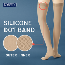 Load image into Gallery viewer, JOBST UltraSheer Compression Stockings 20-30 mmHg Thigh High, with Silicone Dot Band, Closed Toe, Natural, X-Large
