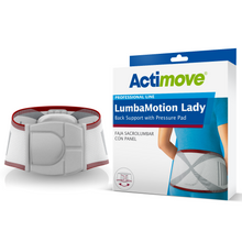Load image into Gallery viewer, Actimove Professional Line LumbaMotion Lady Back Support with Pressure Pad, White, X-Large
