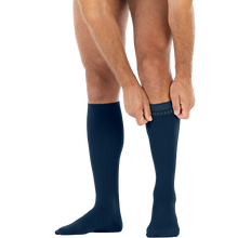 Load image into Gallery viewer, Jobst Formen Compression Socks 15-20 Mmhg Knee With Softfit Band Open Toe Length

