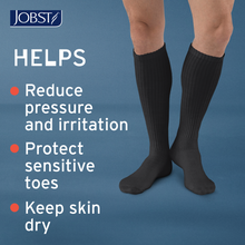 Load image into Gallery viewer, JOBST SensiFoot Diabetic Compression Socks 8-15 mmHg Knee High, Closed Toe, White, X-Large
