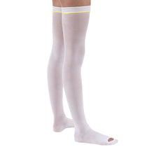 Load image into Gallery viewer, JOBST Comprinet Pro Anti-Embolism Compression Stockings Thigh High, Open Toe, White, Medium, 10 Pairs
