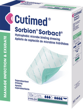 Load image into Gallery viewer, Cutimed Sorbion Sorbact Microbe-Binding Super-Absorbent Dressings Box Of 10
